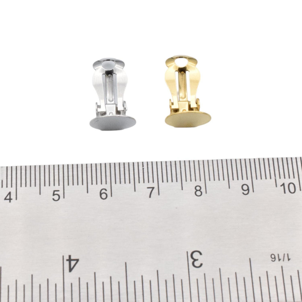Stainless Steel Clip On Earrings: Hypoallergenic 10mm Findings, Classic Comfort Fit | Jewelry Making Base, Lightweight, Durable | 6 Pairs