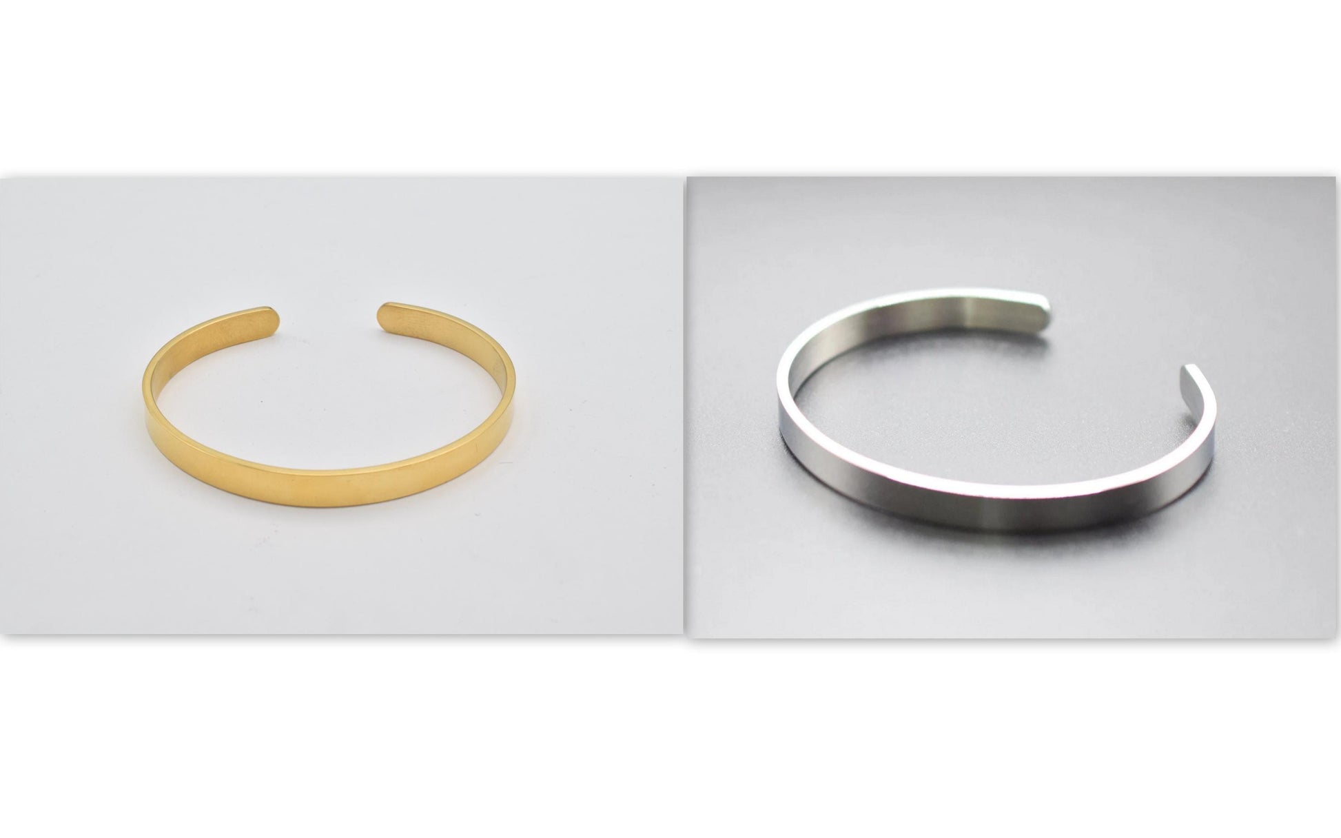 Gold Stainless Steel Bracelet Cuff: Adjustable Minimalist Design, Polished Luxury Finish | 6mm Width, Durable, Comfortable Fit