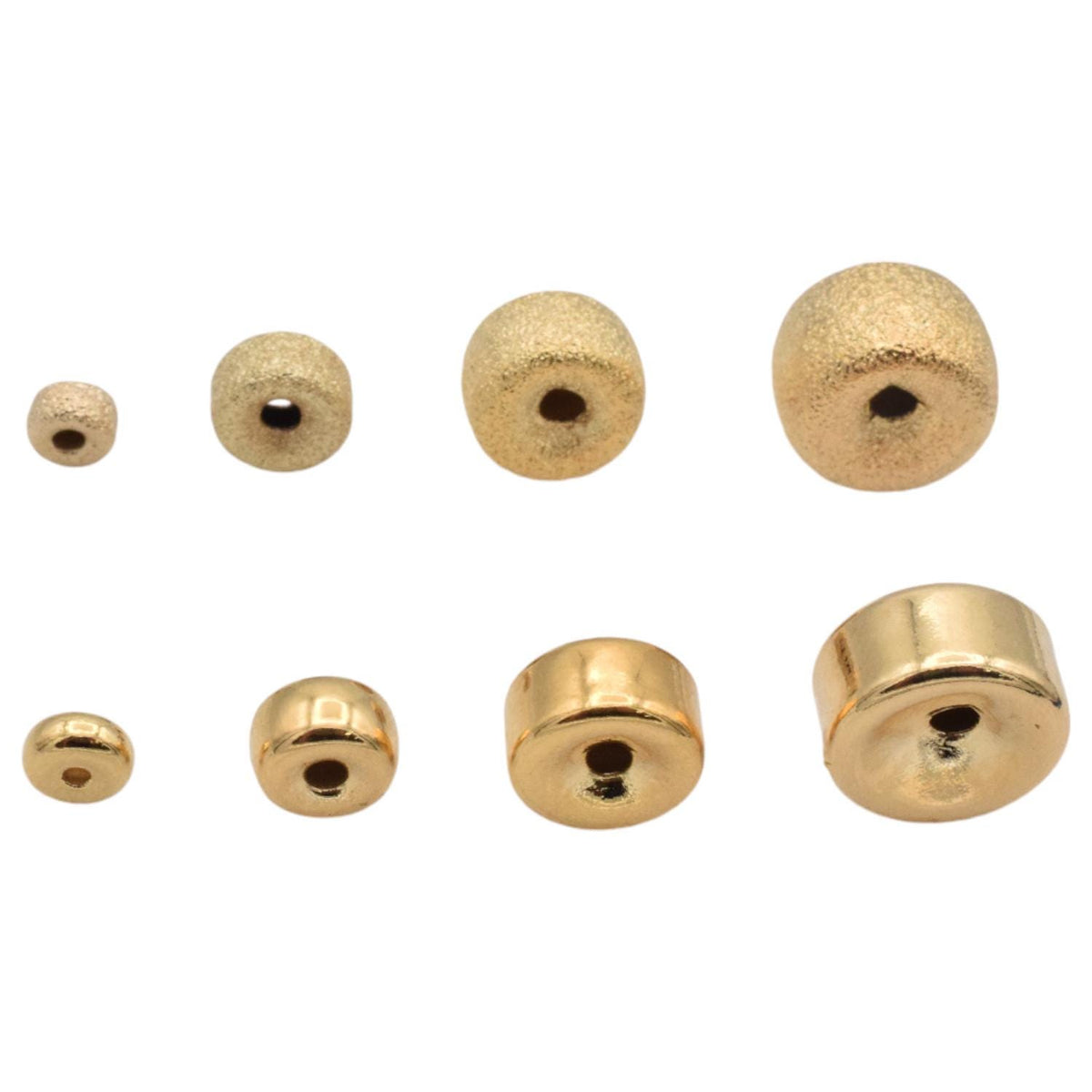 18K Gold Filled Look,Rondel Spacer Beads,Plain Beads, Stardust Roundel, Various Sizes 4mm, 6mm, 8mm,10mm Spacer Findings J...