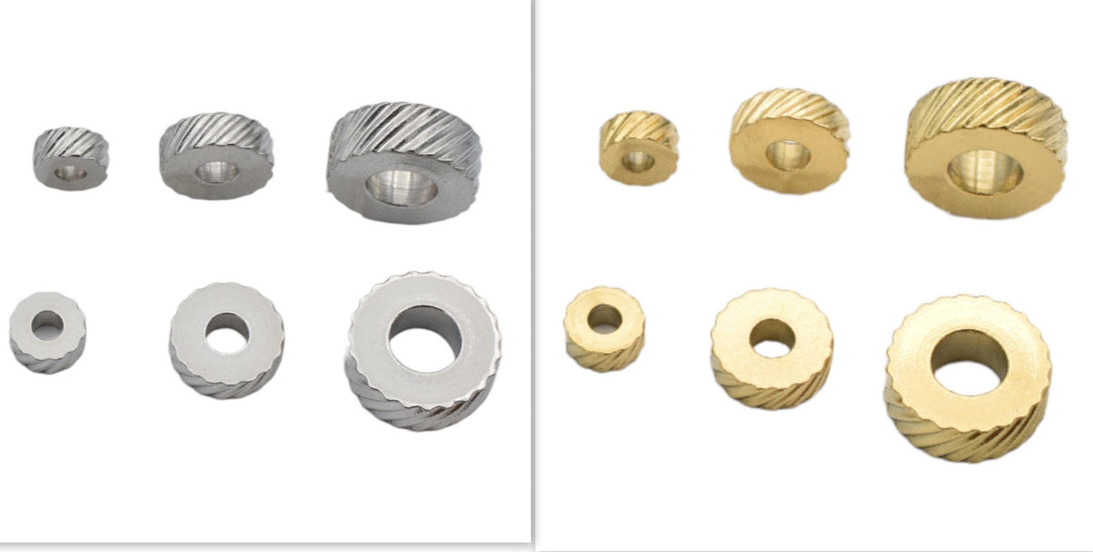 Stainless Steel Roundel spacer beads with diamond cut Diagonal cut for jewelry making 12pcs/pk jewelry making supplies