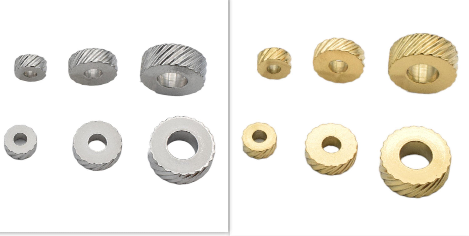 Stainless Steel Roundel spacer beads with diamond cut Diagonal cut for jewelry making 12pcs/pk jewelry making supplies