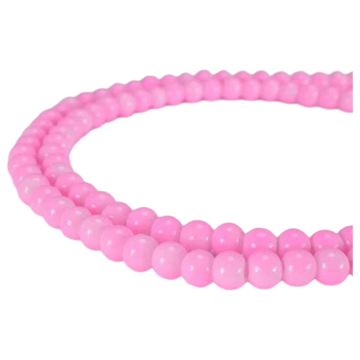 Pink Glass Beads Round 6mm Shine: Bohemian Crystal Pearl, Matte and Crackle Styles - Craft Supplies, Jewelry Components