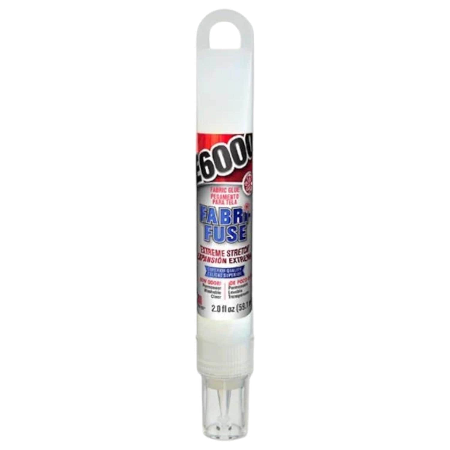 E6000 Fabri Fuse Fabric Adhesive - Clear Flexible Glue - Acid-Free, Washable, Textile Repair, 2 fl. oz