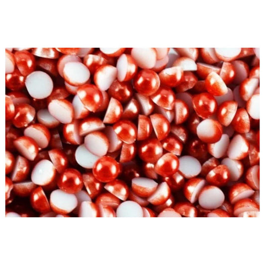 Flat Back Red Decoden Pearls (Half Pearl) 4mm/6mm/8mm/13mm/15mm/19mm for Cloth or Shoe or Decoration or Jewelry Making Ite...