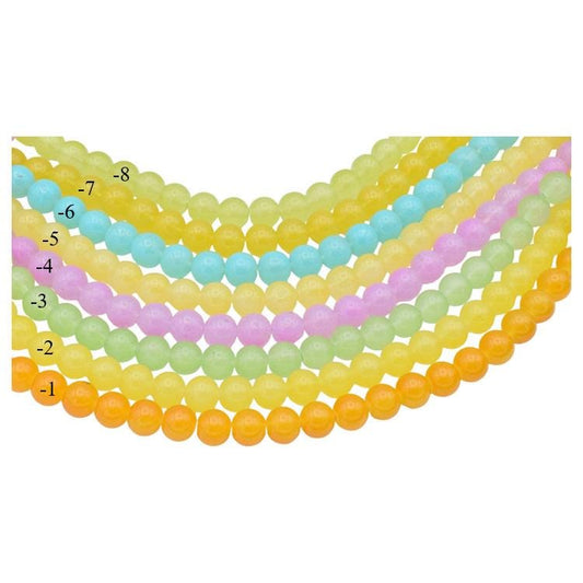 New Pastel Glass beads for Jewelry making crafts DIY 8mm and 10mm sold by strand jewelry making supplies - detail image 2