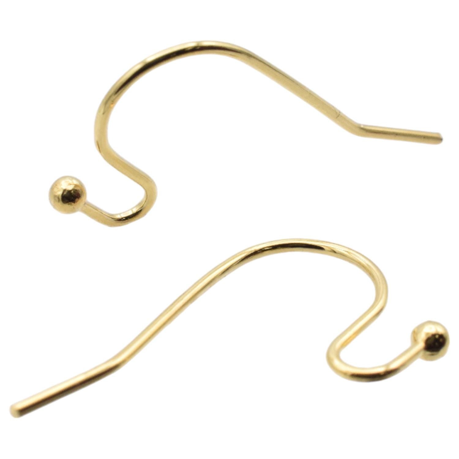 Gold Filled Alternative Earring Wires: Sleek Fishhook Threader Design - 14k Craft Wire, Comfortable Fit, DIY Jewelry Components