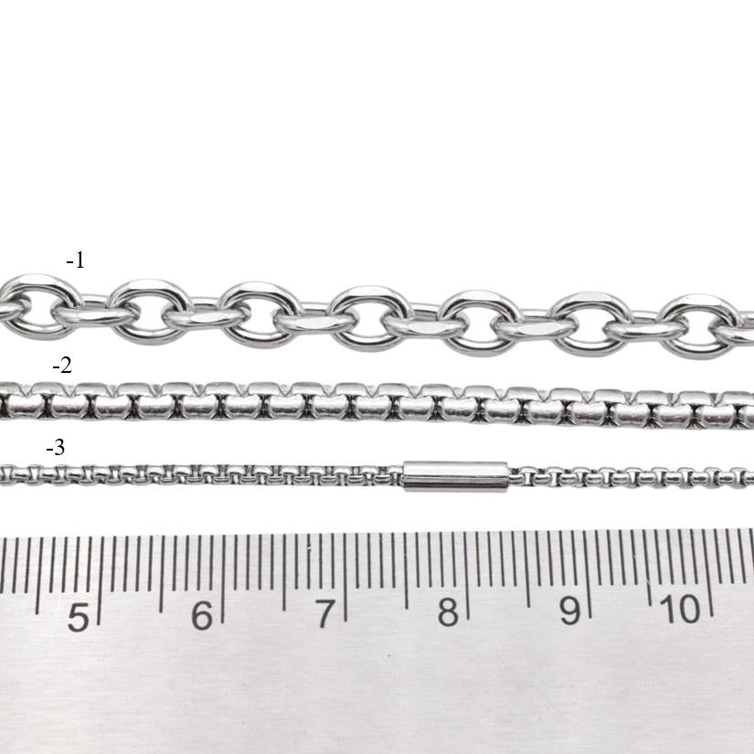 Link Chain Bar Jewelry - Stainless Steel Silver Tone Chains - Cable Snake Box Styles, Bulk Lengths, DIY Crafting