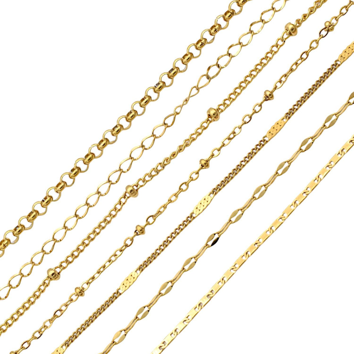 Dainty Gold Plated Chain Material: Refined Smooth Links, Rust Resistant (2-3mm Width, Stainless Steel, Jewelry Craft)
