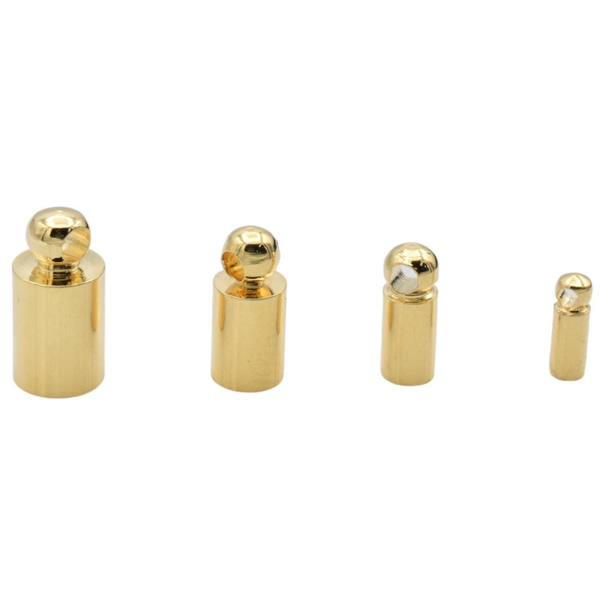 Gold Filled look 14k End Caps with loop for jewelry making and crafts 6pcs/pk jewelry making supplies