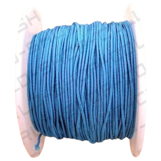 Cord, stretch, polyester and elastic, Steel Blue Volor, 20 yards, Size 1.0mm jewelry making supplies