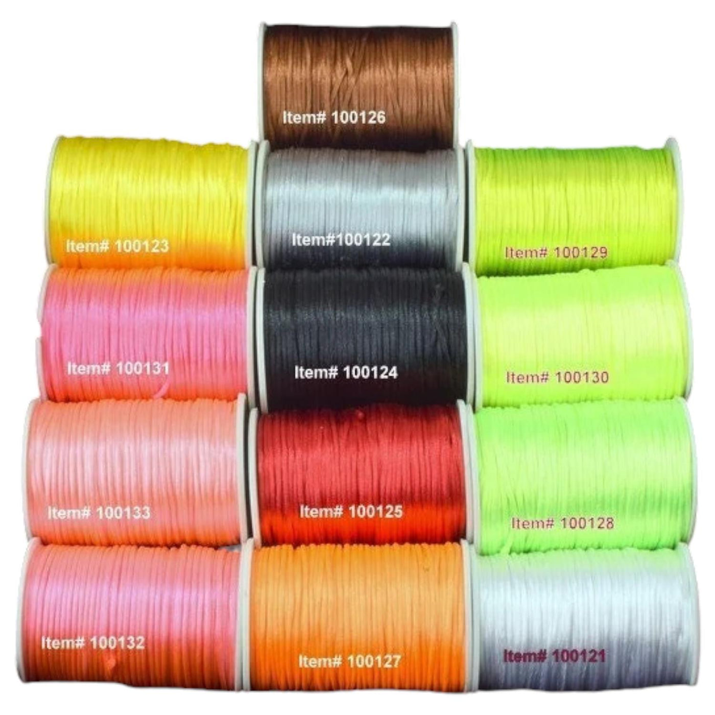 2mm Satin Nylon Cord 13 Colors for all your jewelry making jewelry making supplies