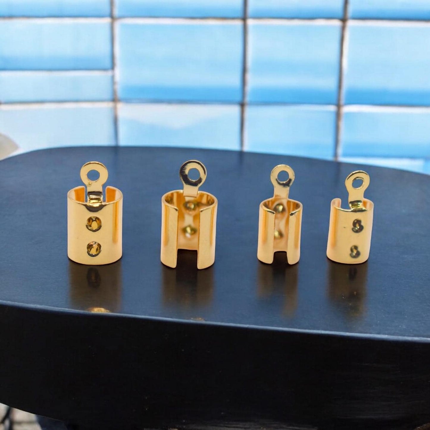 Gold Filled Alternative Cord End Caps Crimp Covers Bead Tips Jewelry Making Findings Assorted Sizes