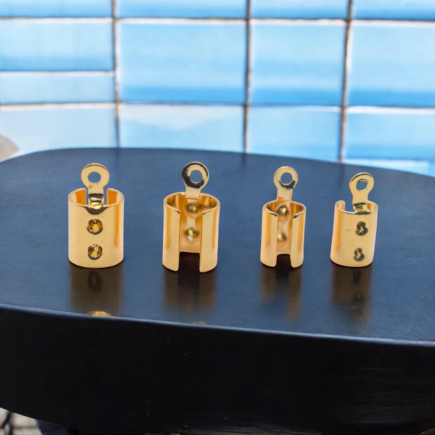 Gold Filled Alternative Cord End Caps Crimp Covers Bead Tips Jewelry Making Findings Assorted Sizes