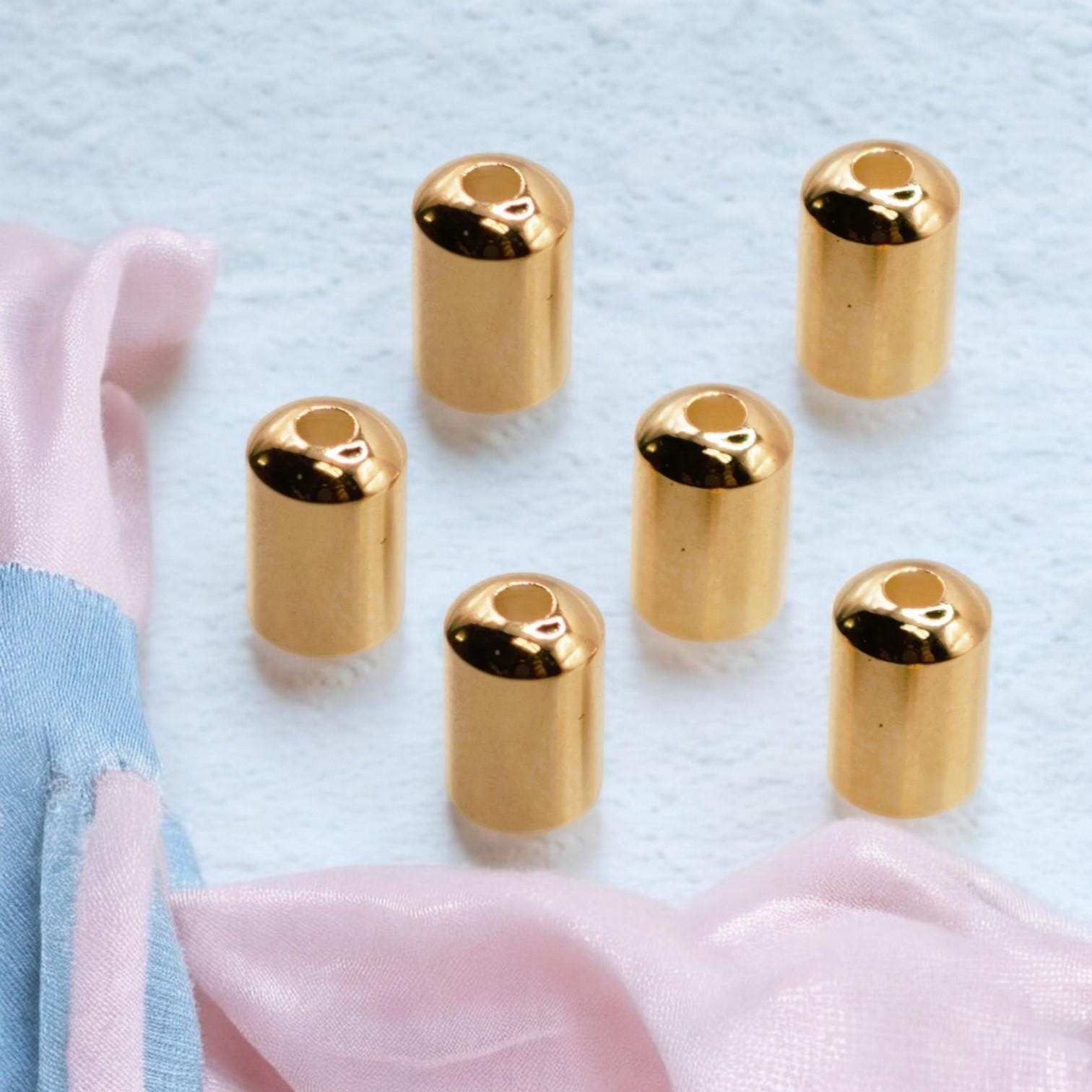 Gold Filled Alternative Cord End Caps Crimp Covers Bead Tips Jewelry Making Findings Assorted Sizes