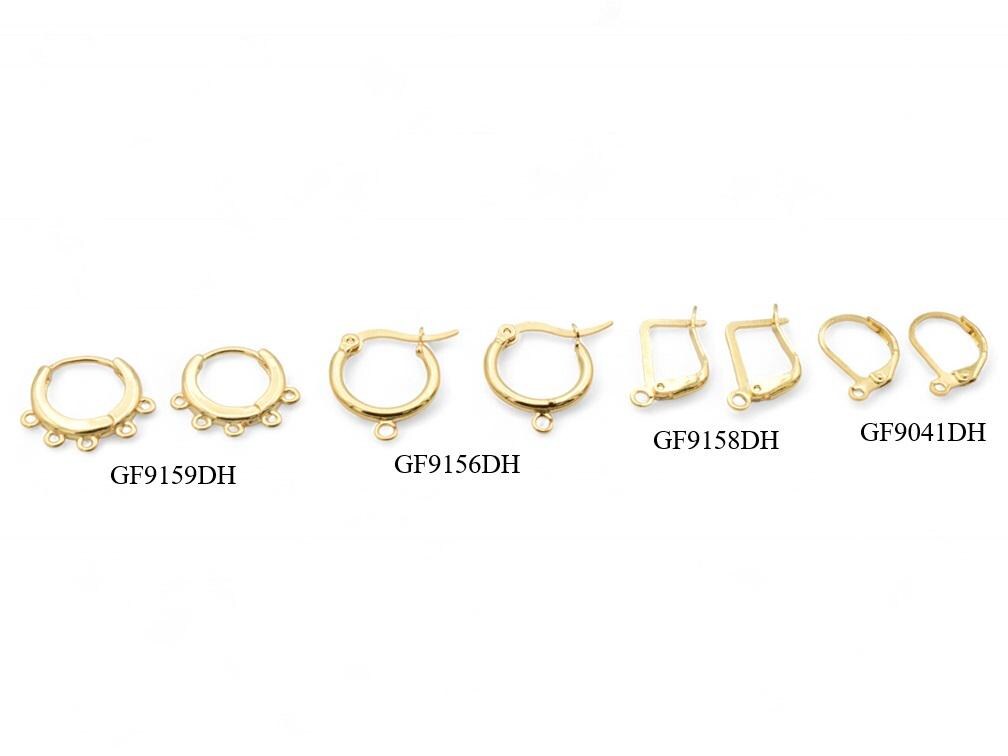 14k Earring Findings - Gold Filled Alternative Hoop Lever Backs - Small Classic Hoops, Durable Construction, Jewelry Craft Supplies