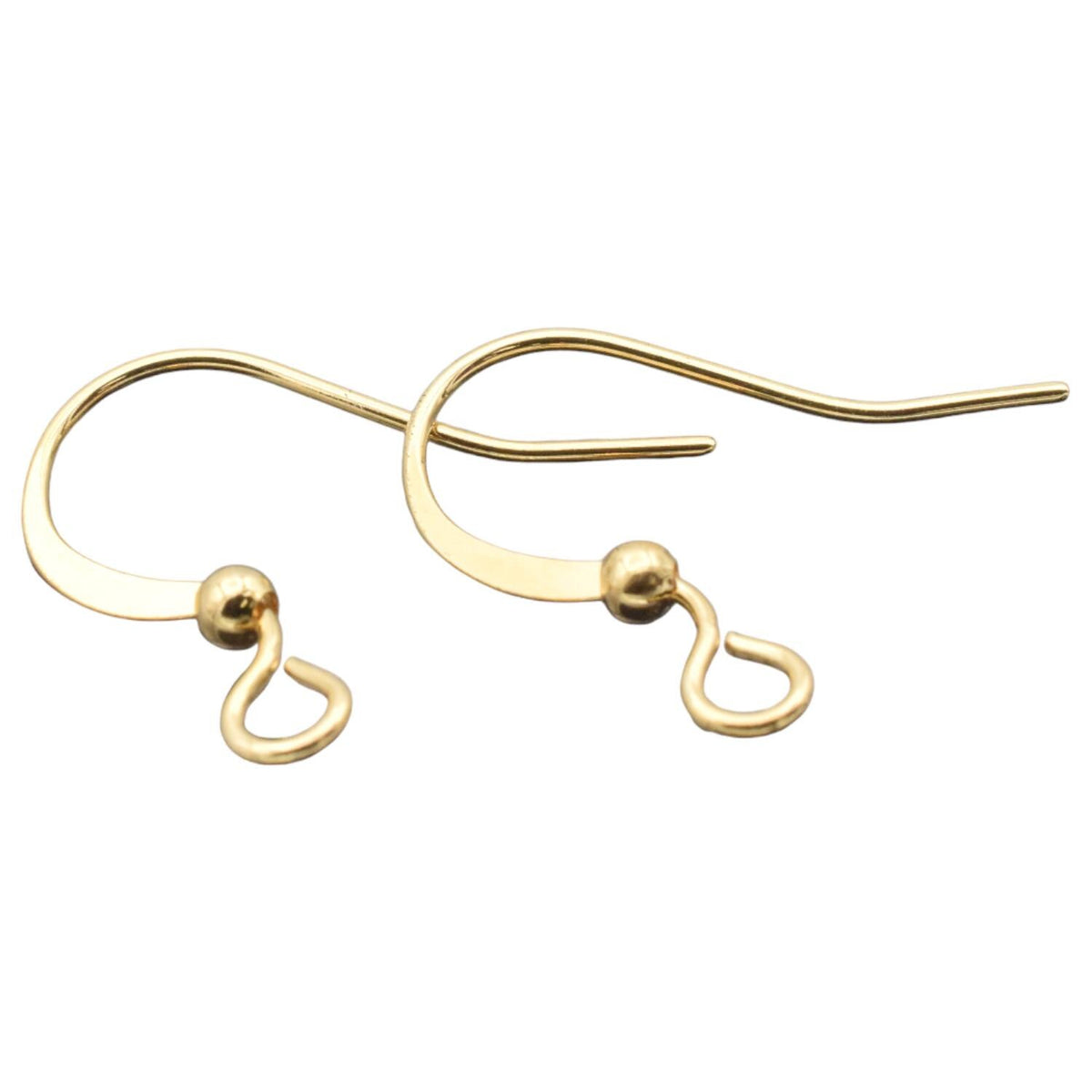 Gold Filled Earring Wires fishhook threader earrings for jewelry making crafts DIY 14k jewelry making supplies - detail im...