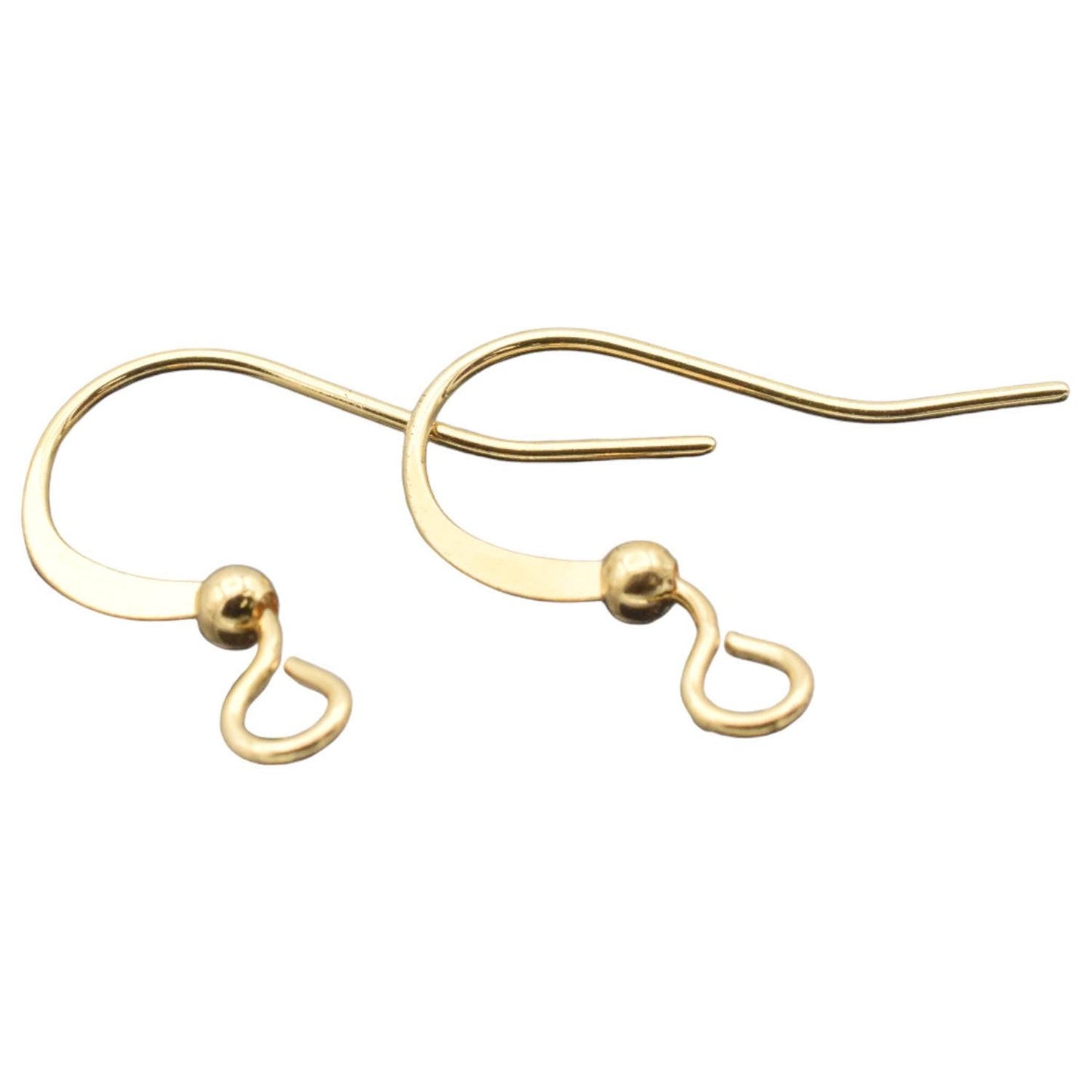 Gold Filled Alternative Earring Wires: Sleek Fishhook Threader Design - 14k Craft Wire, Comfortable Fit, DIY Jewelry Components