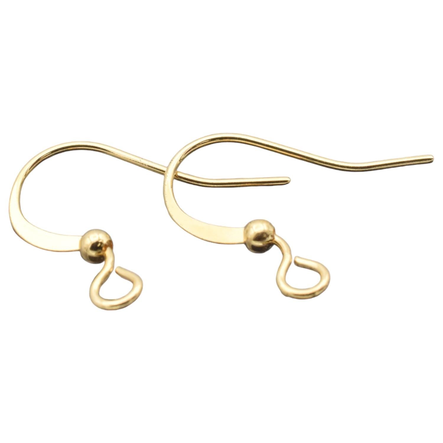 Gold Filled Alternative Earring Wires: Sleek Fishhook Threader Design - 14k Craft Wire, Comfortable Fit, DIY Jewelry Components