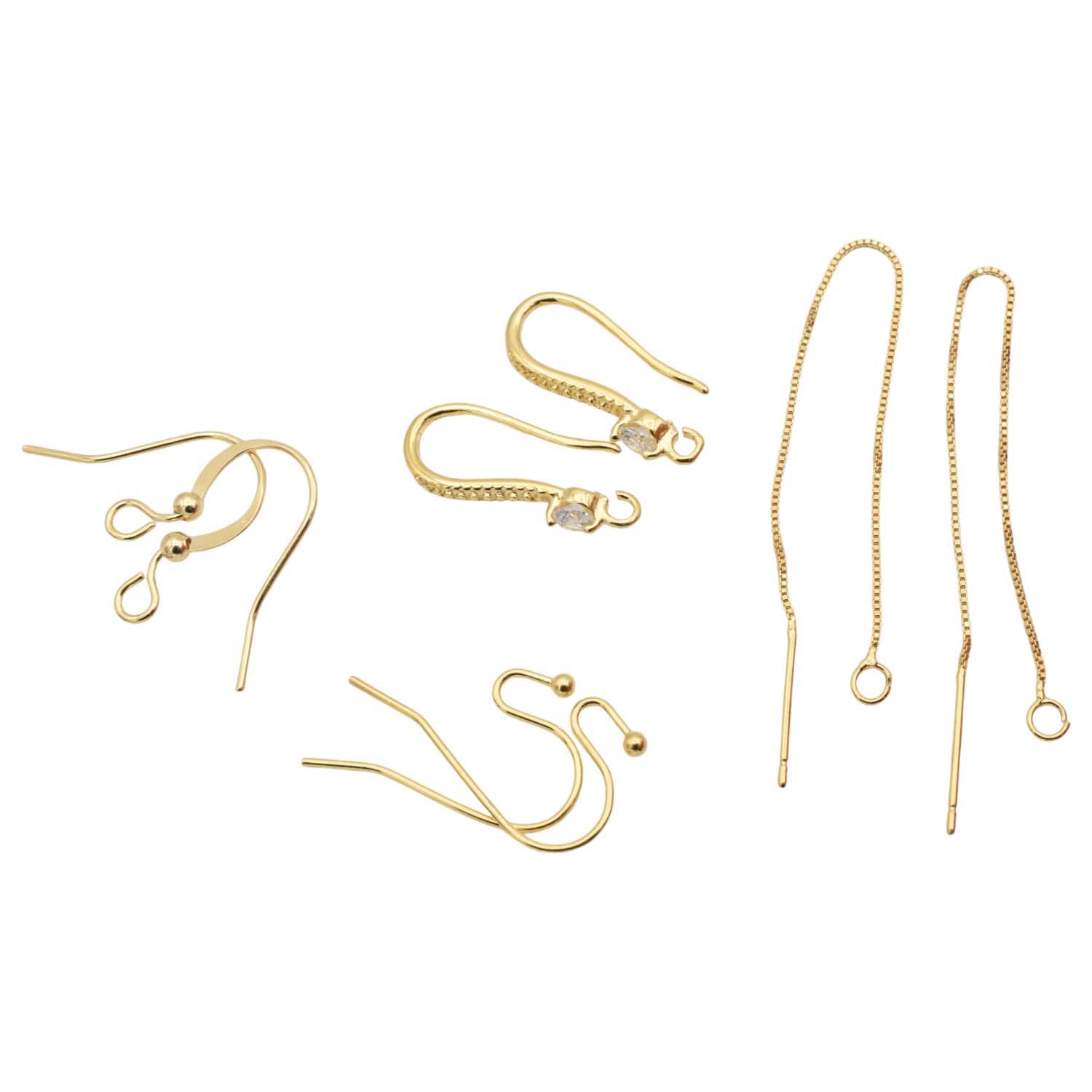 Gold Filled Alternative Earring Wires: Sleek Fishhook Threader Design - 14k Craft Wire, Comfortable Fit, DIY Jewelry Components