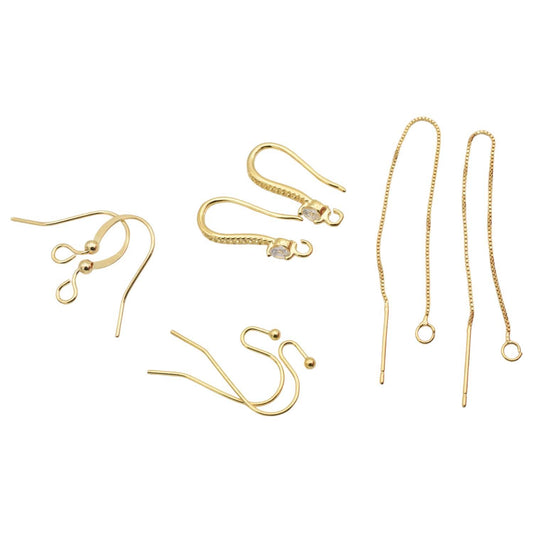 Gold Filled Alternative Earring Wires: Sleek Fishhook Threader Design - 14k Craft Wire, Comfortable Fit, DIY Jewelry Components