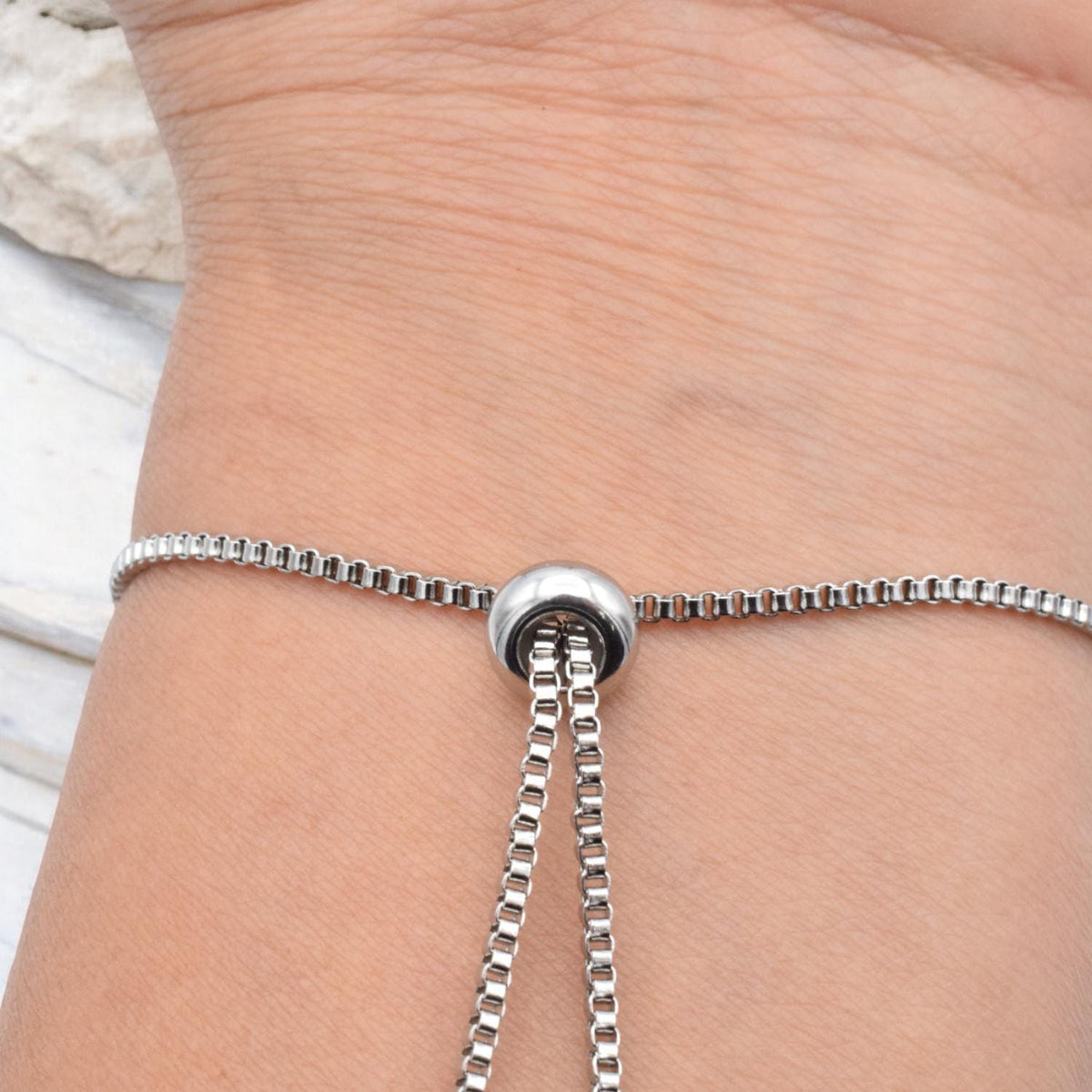 Rubber Stopper Beads Adjustable: 8mm Silver Tone - Stainless Steel, Durable Design, Custom Fit for Bracelet DIY Kits