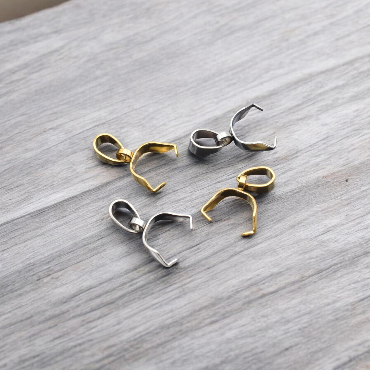 Stainless Steel Pendant Bails, Jewelry Making Supplies, Sleek Tarnish Resistant (8mm)