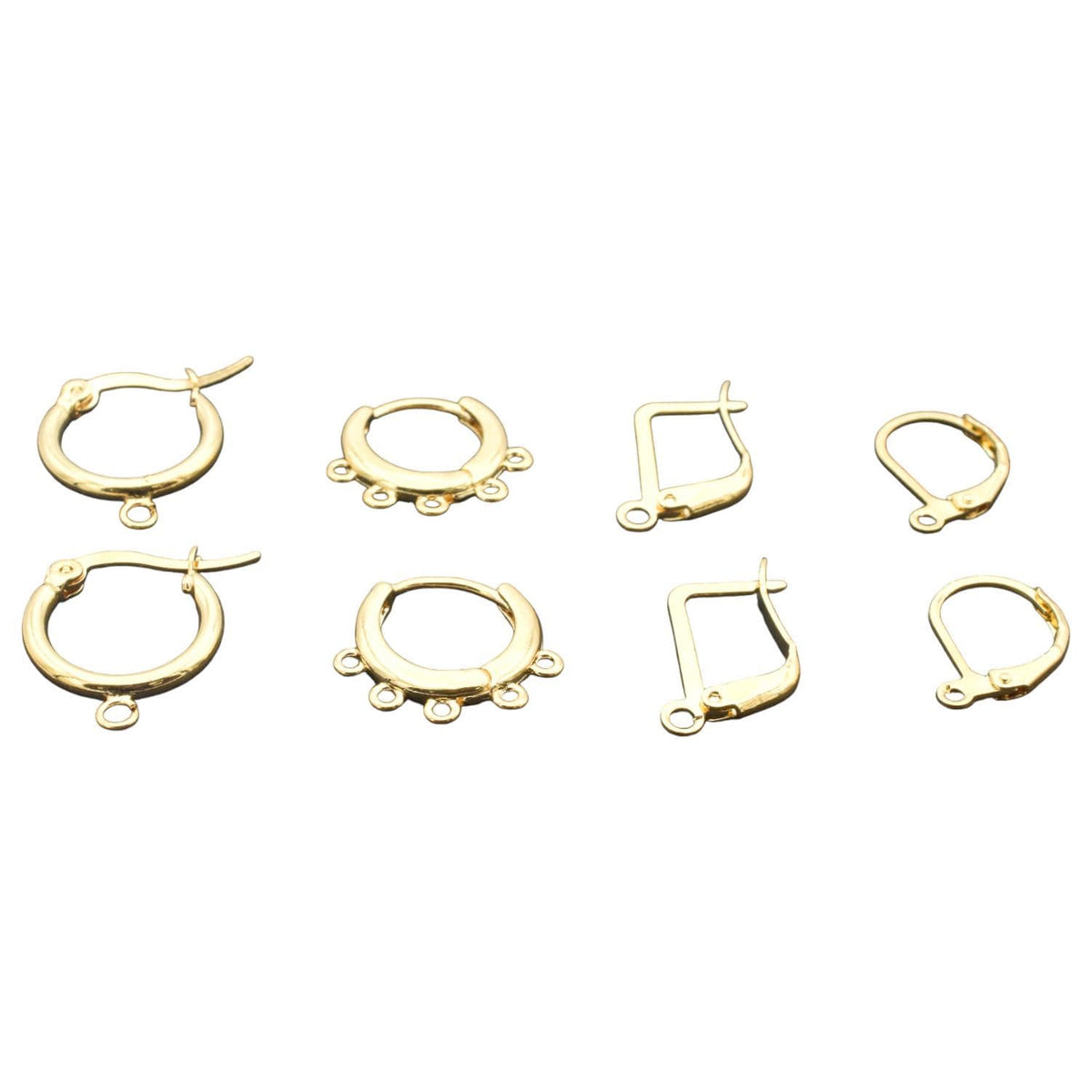 Gold filled Look 14k lever back hoop earrings for jewelry making 6pairs/pk jewelry making supplies - detail image 3