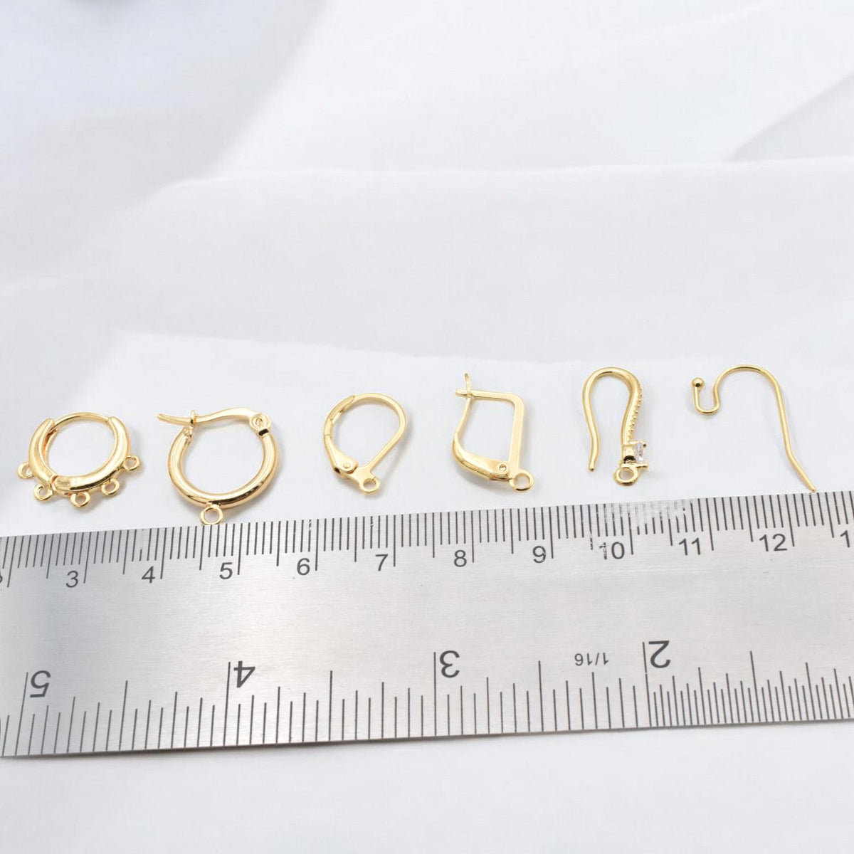 Findings 18k Earring Gold Filled Alternative Hooks, Lever Back & Hoops (13-22mm Sizes, Durable , Jewelry Repair Supplies)