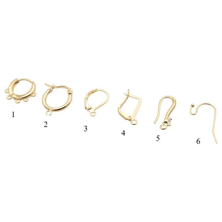 Findings 18k Earring Gold Filled Alternative Hooks, Lever Back & Hoops (13-22mm Sizes, Durable , Jewelry Repair Supplies)