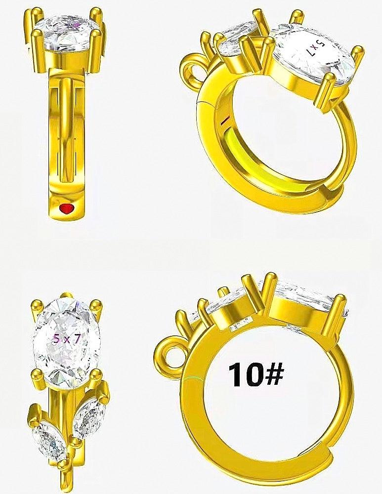 Gold Filled Look, EP Leverback Evil Eye Flower Earring and Zirconia Findings jewelry making supplies - detail image 5