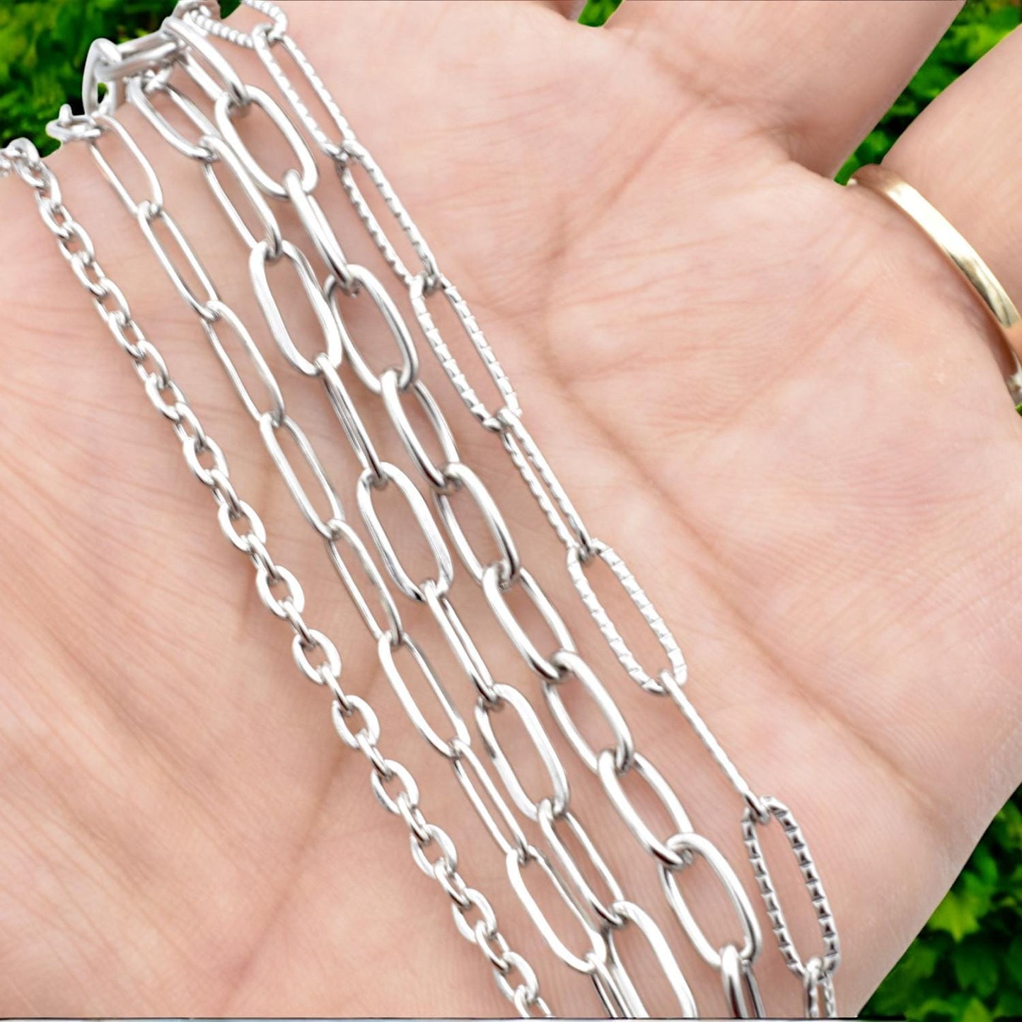 Stainless Steel Continuous Chains: Silver Bold Link Styles, Jewelry Making Supplies