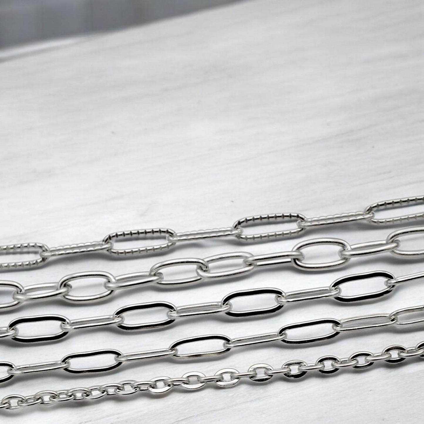 Stainless Steel Continuous Chains: Silver Bold Link Styles, Jewelry Making Supplies