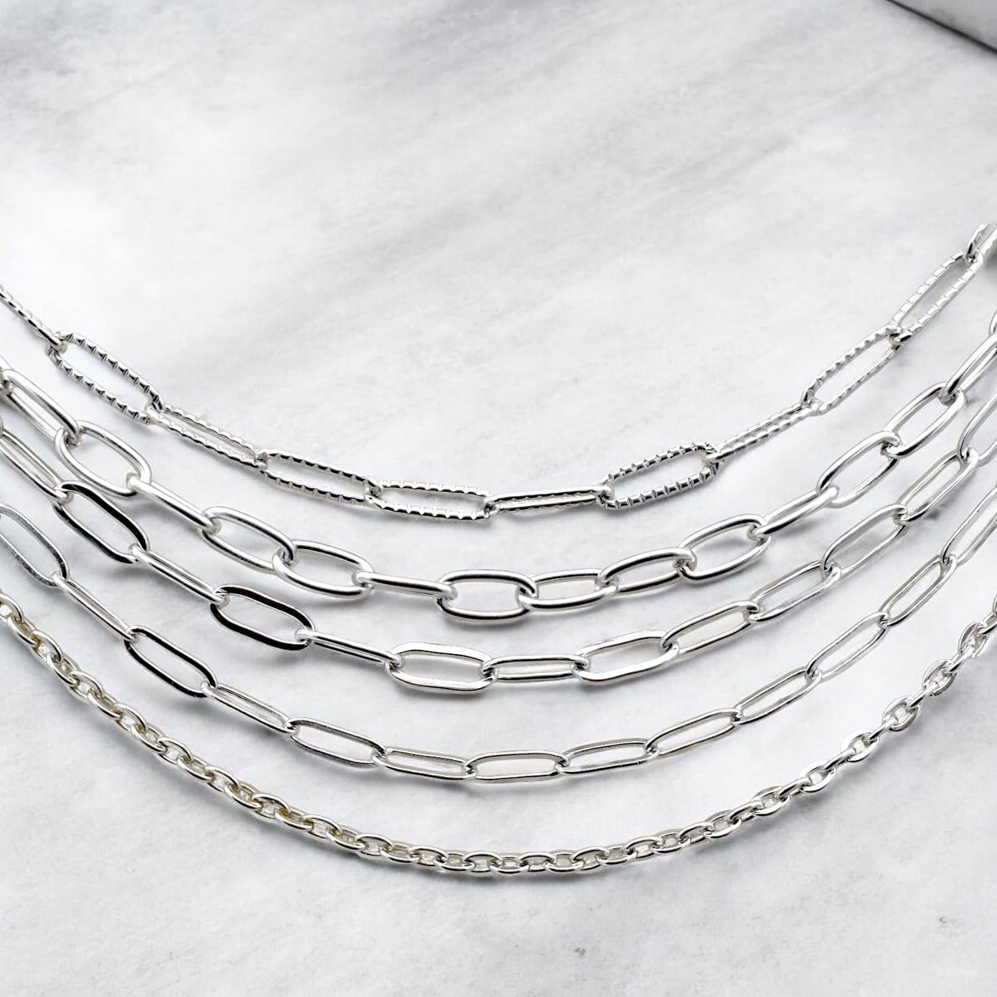 Stainless Steel Continuous Chains: Silver Bold Link Styles, Jewelry Making Supplies