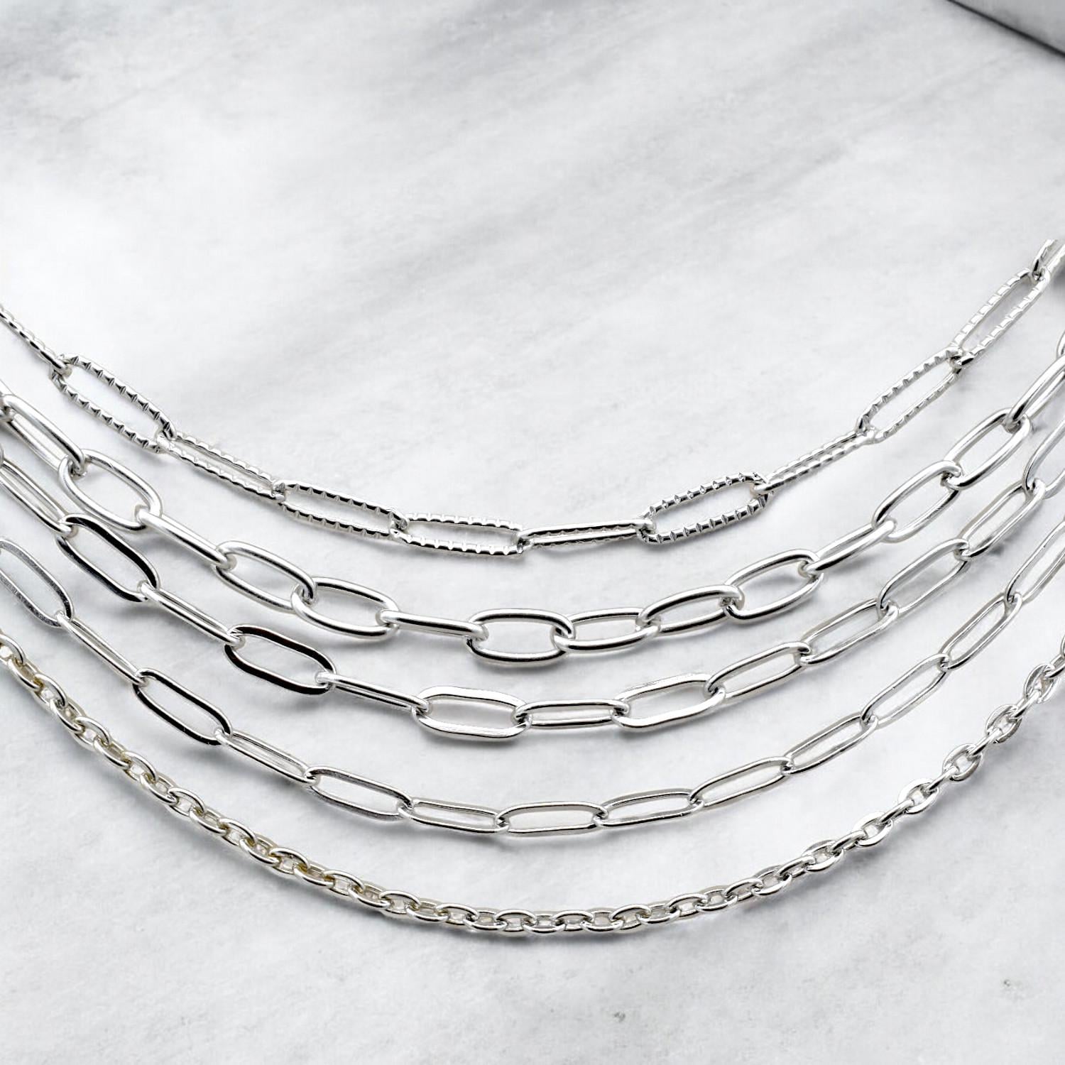 Stainless Steel Continuous Chains: Silver Bold Link Styles, Jewelry Making Supplies
