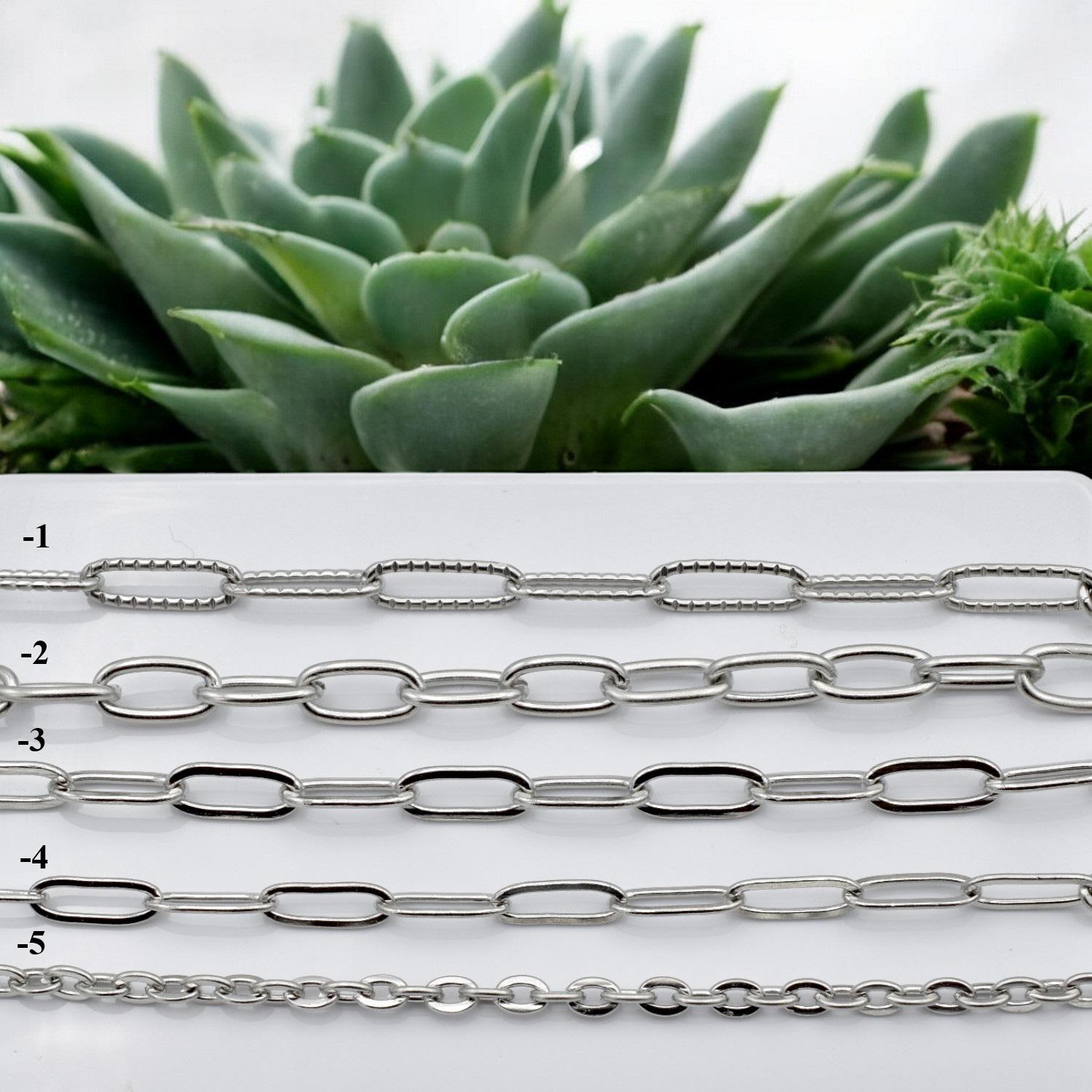Stainless Steel Continuous Chains: Silver Bold Link Styles, Jewelry Making Supplies