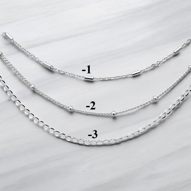 Bar Chain Satellite Jewelry Chain: Silver Tone Stainless Steel Craft Links (Bar, Beaded & Extension Styles, 11 Yard Roll)