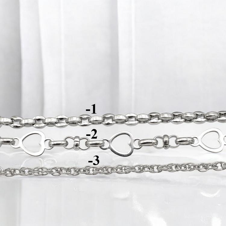 Heart Link Rolo Chain Jewelry Supply: Stainless Steel Romantic Connector Links, Bright Finish (1-6mm Sizes, Charm Necklace & Bracelet Craft)