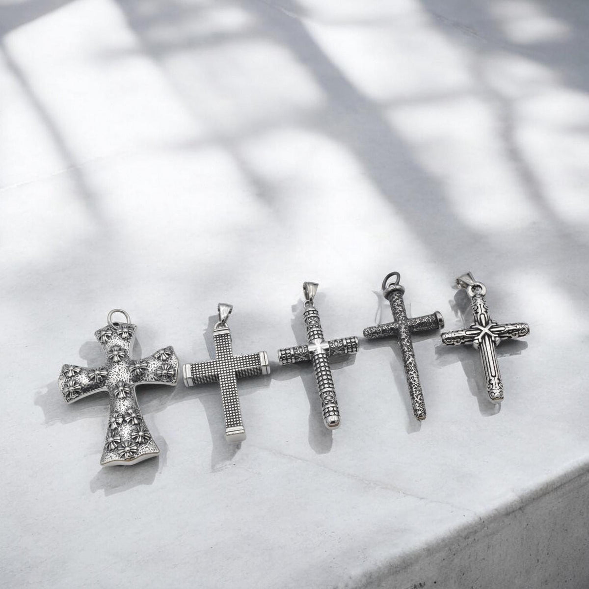 Stainless Steel Cross Charm and Pendant for jewelry making chrome heart cross gothic cross geometric cross jewelry making...