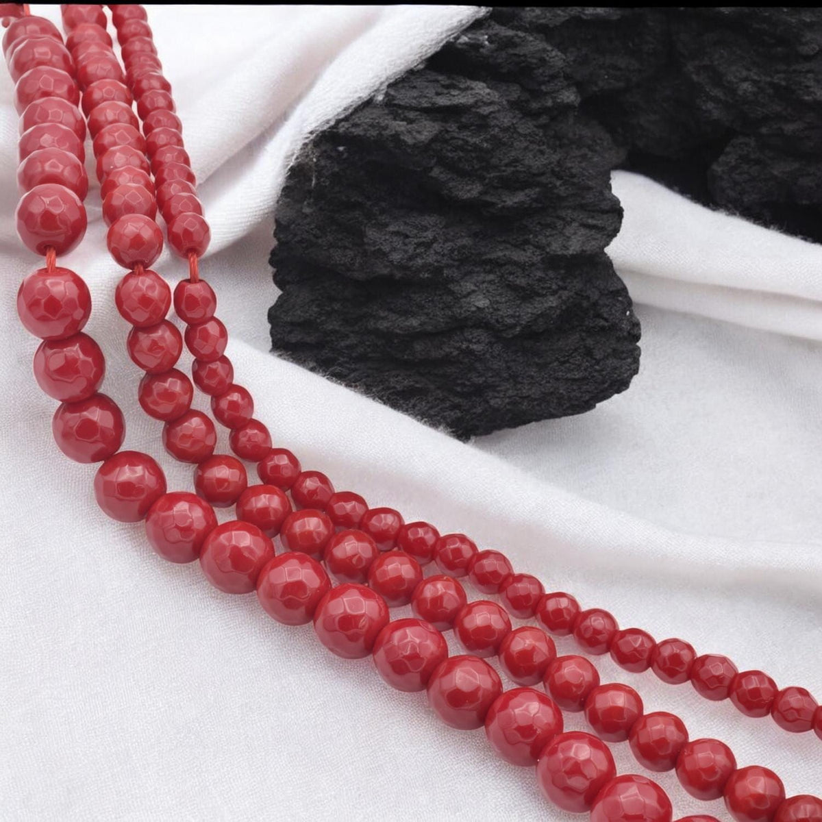 Natural Faceted Red Agate Gemstone beads for jewelry making and crafts sizes 6mm 8mm 10mm Sold by strand jewelry making su...