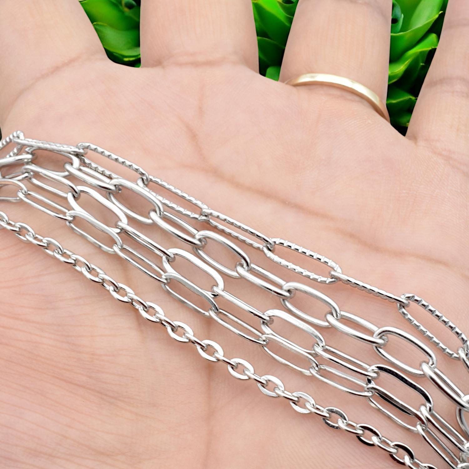 Stainless Steel Continuous Chains: Silver Bold Link Styles, Jewelry Making Supplies