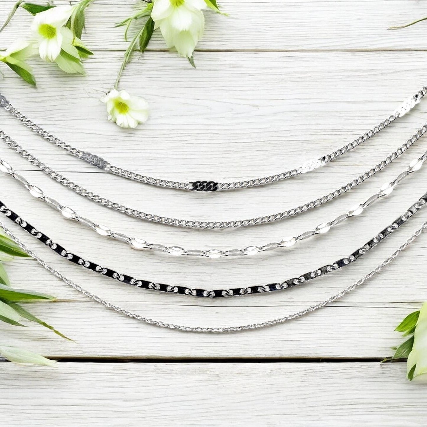 Chain By The Yard Stainless Steel Jewelry Supply: Modern Saturn Cable Design, Polished Finish (1.5mm-2.25mm, Tarnish Resistant)