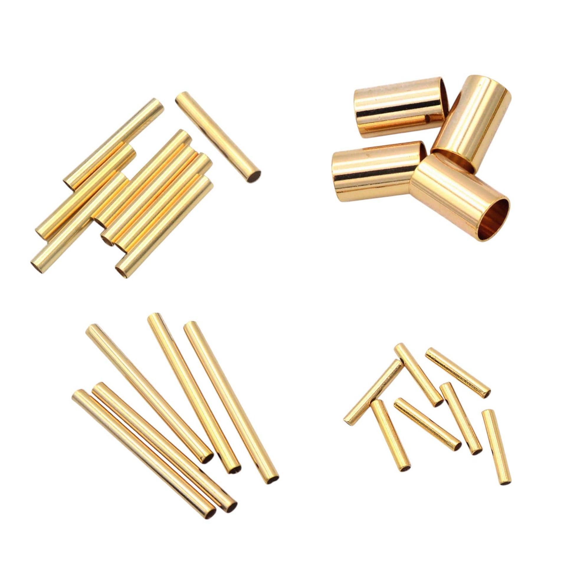 18K Gold Filled Alternative Tube Beads - Seamless Straight Plain Findings - Tarnish Resistant Finish, Jewelry DIY Parts