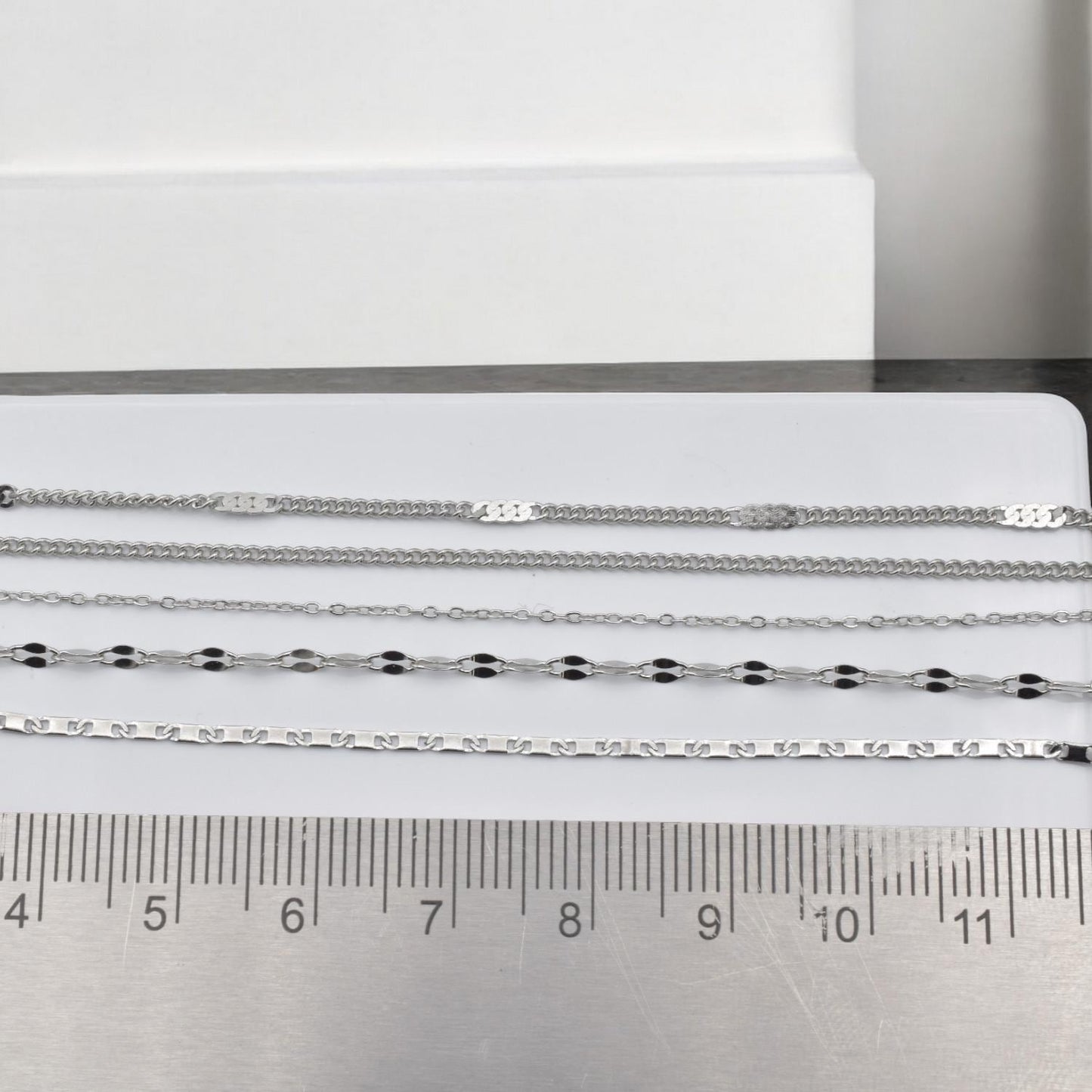 Chain By The Yard Stainless Steel Jewelry Supply: Modern Saturn Cable Design, Polished Finish (1.5mm-2.25mm, Tarnish Resistant)