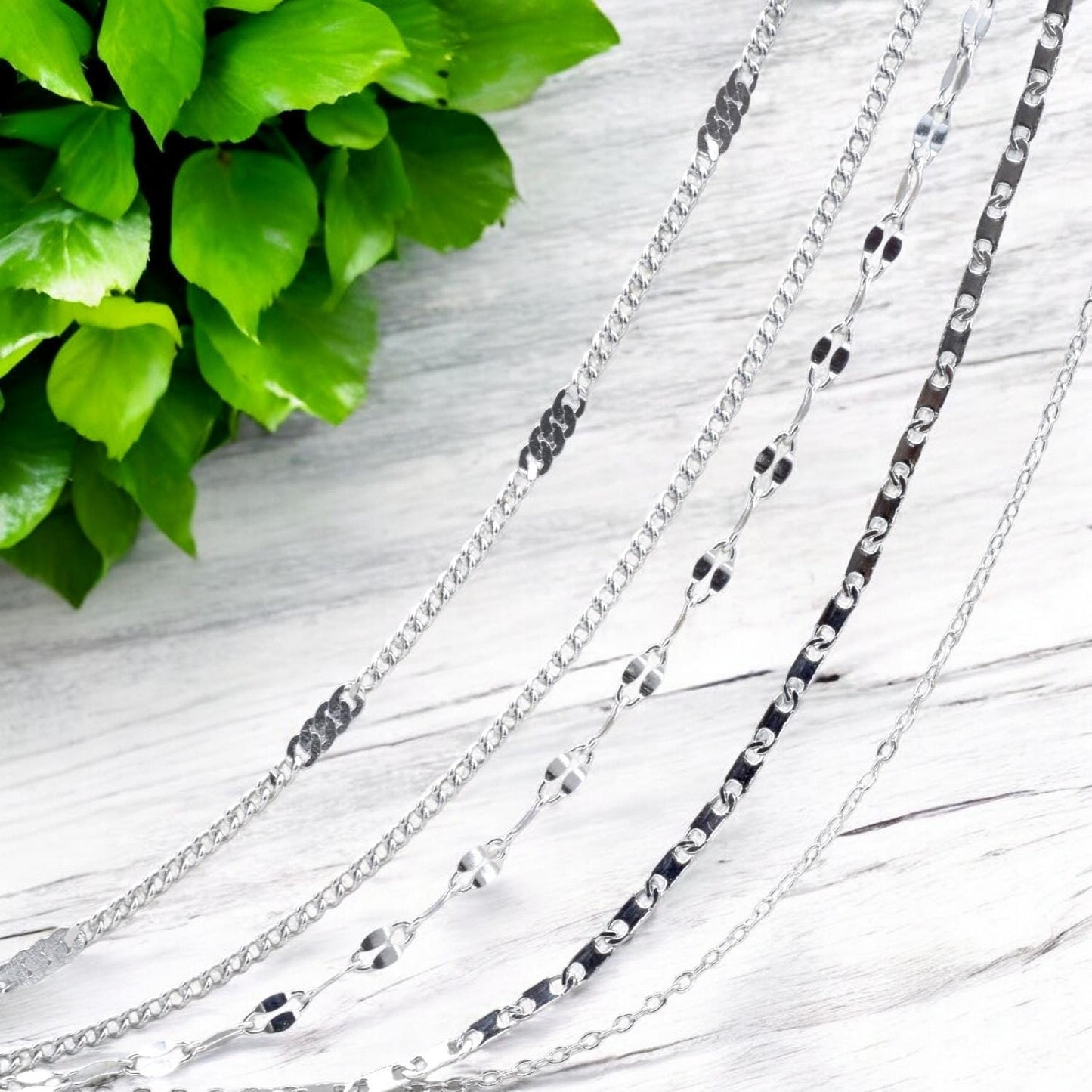 Chain By The Yard Stainless Steel Jewelry Supply: Modern Saturn Cable Design, Polished Finish (1.5mm-2.25mm, Tarnish Resistant)