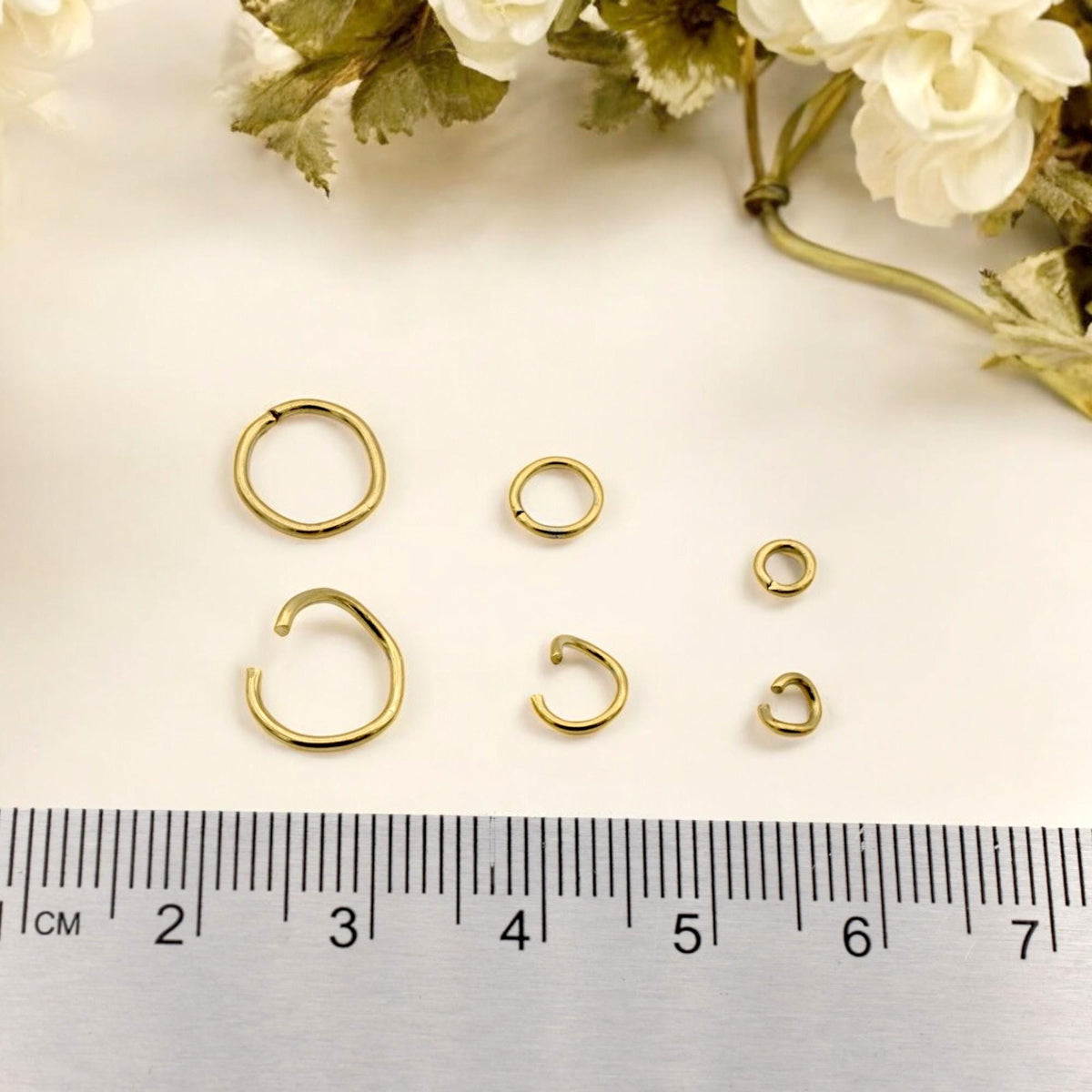 Gold Plated Open Jump Rings Jewelry Making Set, Mixed Sizes (4mm-10mm, Stainless Steel, 100 Pieces Bag)