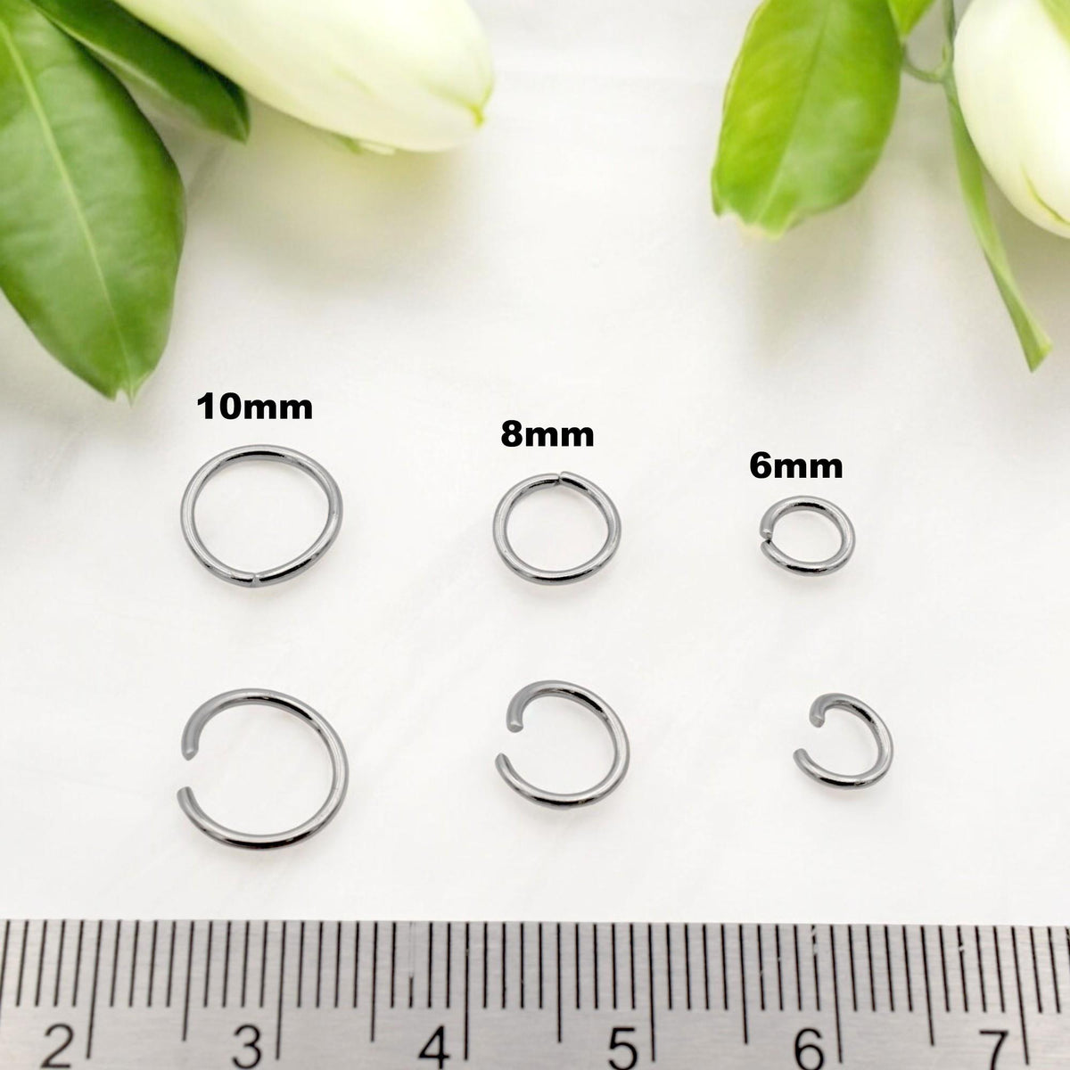 Gold Plated Open Jump Rings Jewelry Making Set, Mixed Sizes (4mm-10mm, Stainless Steel, 100 Pieces Bag)