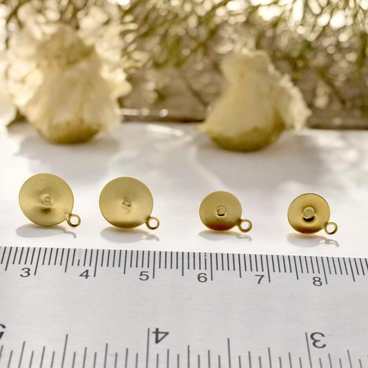 Gold Finishing Findings Earring Posts: Hypoallergenic Stainless Steel, Secure Peg Design | Hanging Loop, 11-12mm Length, Jewelry Supplies