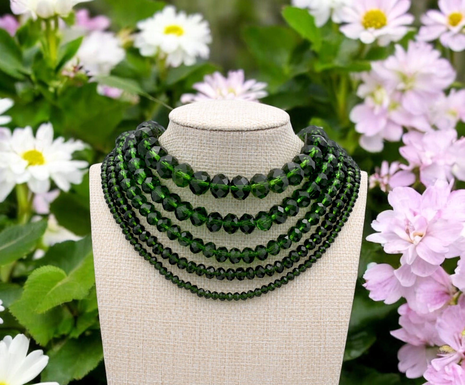 Strands For Jewelry Faceted Crystal Rondelle Beads, Multi-Color Selection (3x4mm-8x10mm, Metallic Emerald, Sapphire Blue, Spacer Beads)
