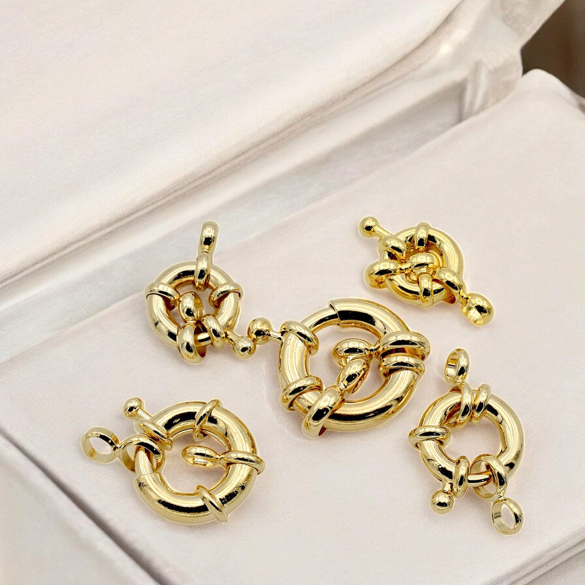Gold Filled Alternative Findings Spring Ring Clasps Secure Elegant Jewelry Fasteners Sizes 9mm to 15mm 14K Findings Jewelr...