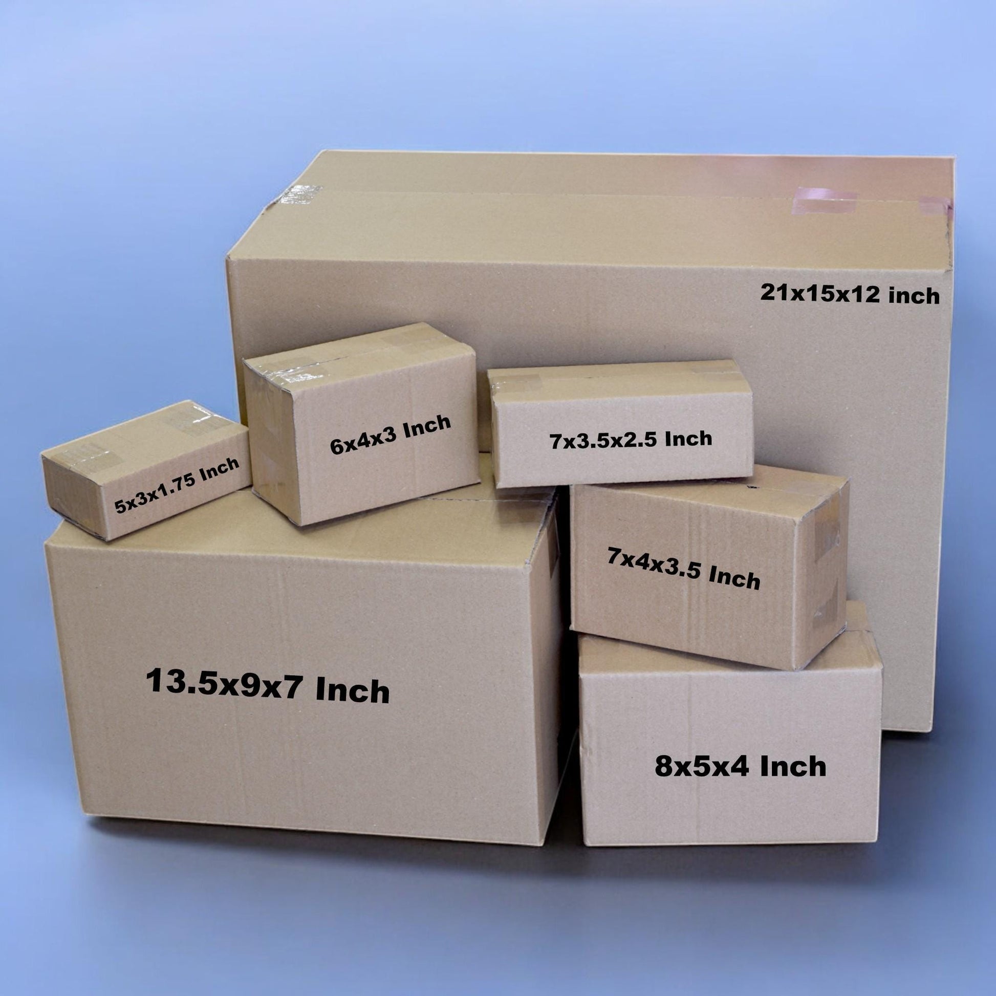 Various Size Boxes Shipping Cartons, Heavy Duty Corrugated Material (Multiple Sizes, Custom Options, Ecommerce & Personal Use)